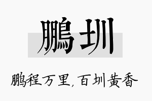 鹏圳名字的寓意及含义